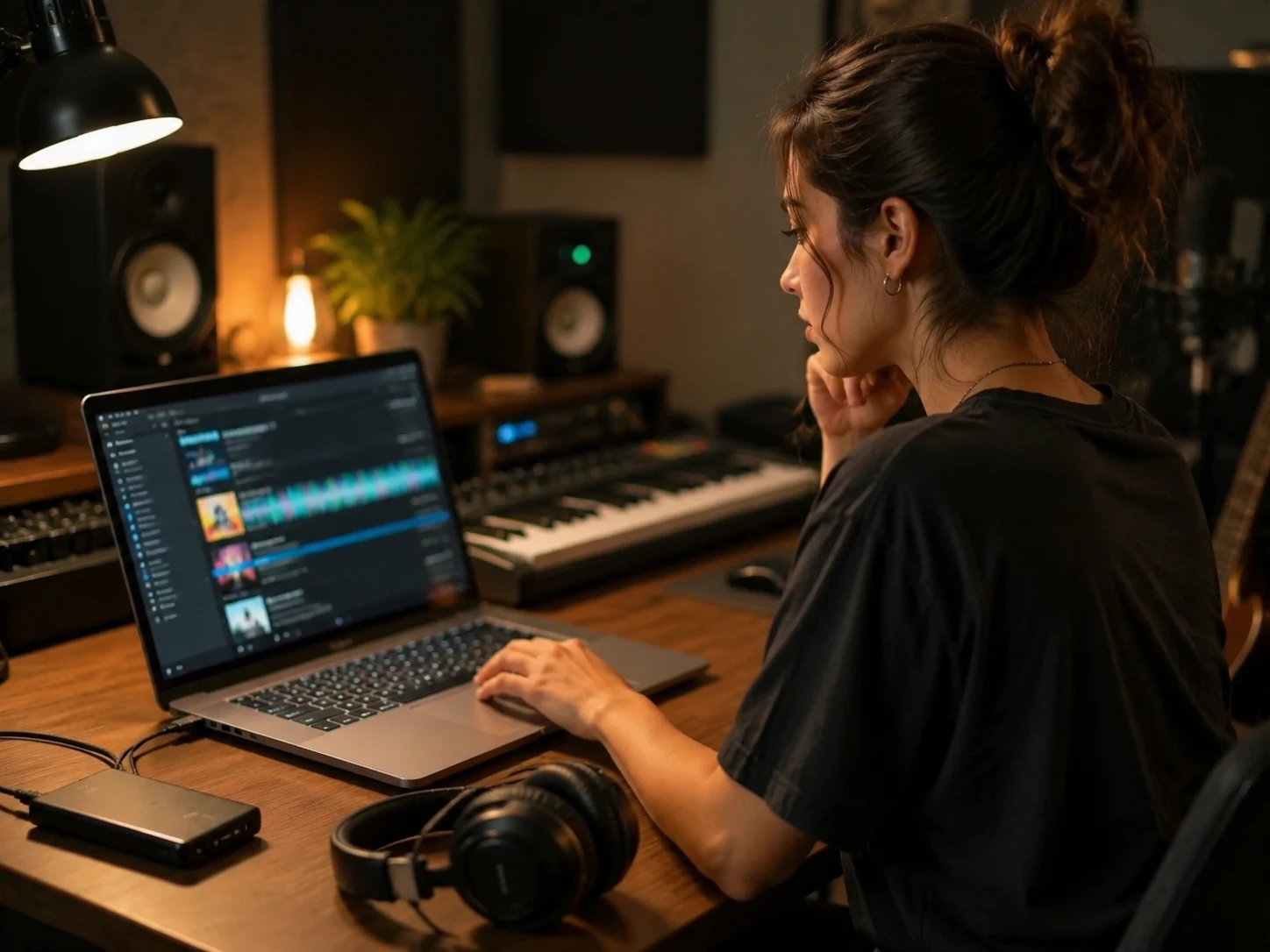 Envie uma música ou use seu workspace