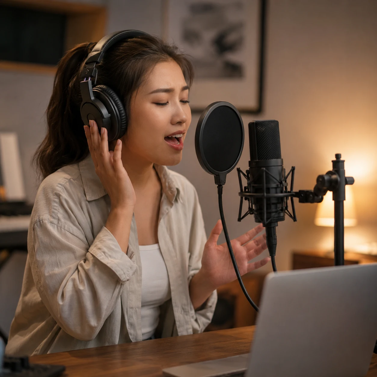 Karaoke singers and vocal students