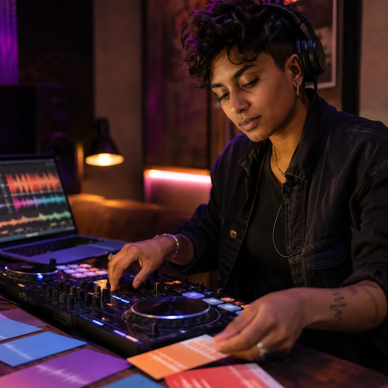 DJs preparing harmonic transitions